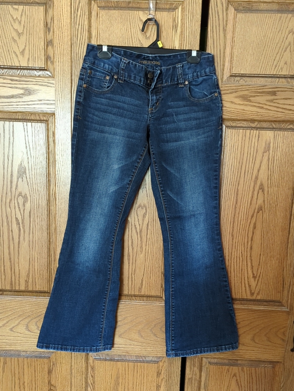 Maurices Dark Blue Flare Jeans - Subtle Fade